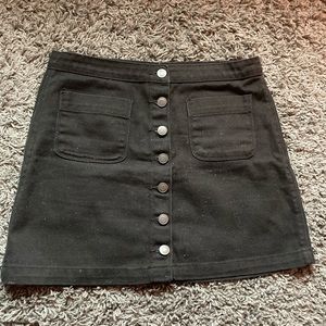 Black button up skirt
